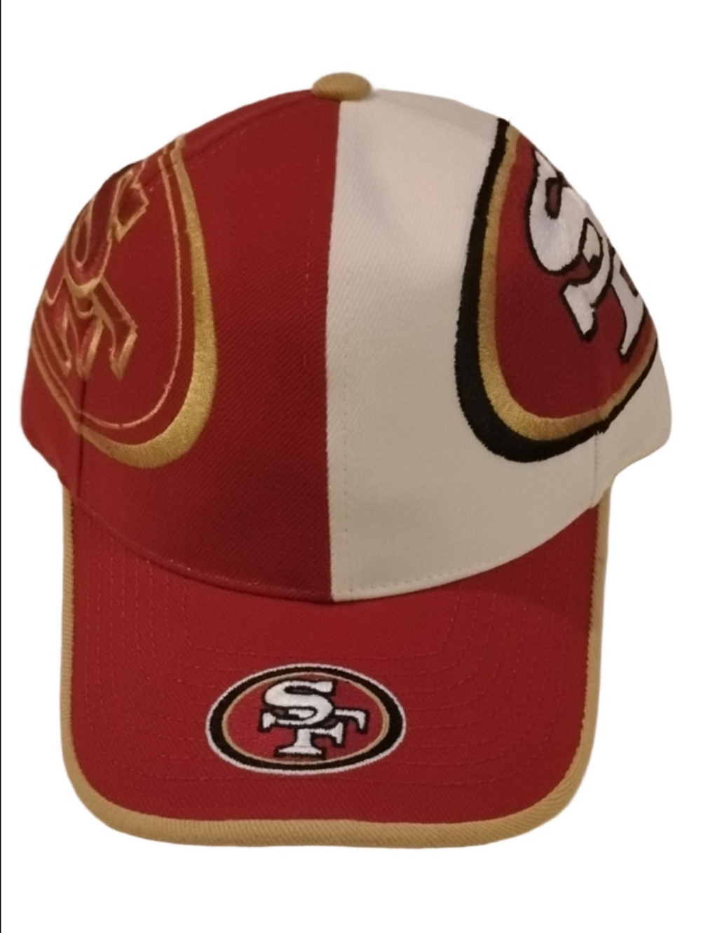 VTG Deadstock Y2K San Francisco 49ers Reebok Hat Split Panel Wrap Logo Strapback